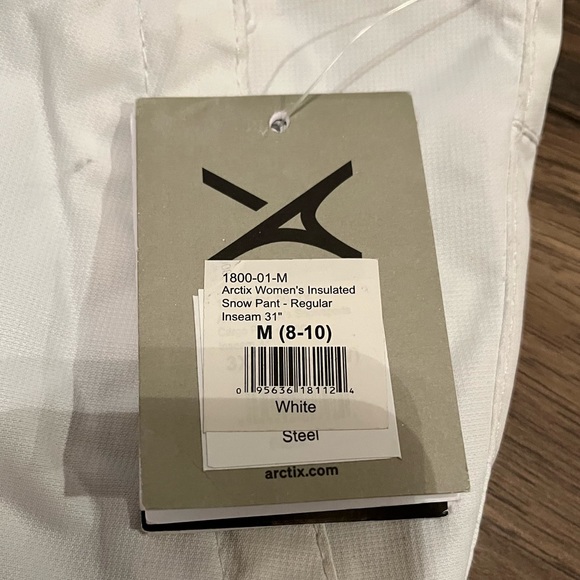 NWT Arctix White Insulated Snow Pants - Picture 12 of 16